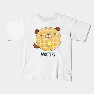 Woofle Cute Doggy Waffle Pun Kids T-Shirt